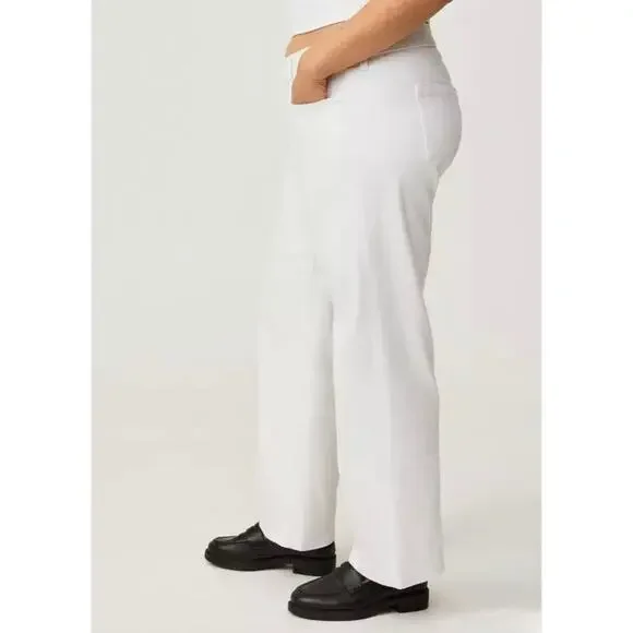 Torrid Cotton White Perfect Wide Leg Vintage Stretch Mid Rise Jeans Size 10T - Picture 3 of 13